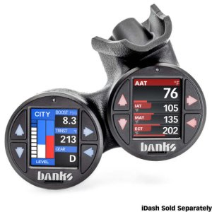 RAM 2500 Gauge Pod Kit - Banks Power - Dual Gauge - Black - `19-`24